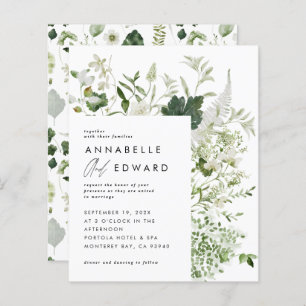 Green elegant modern botanical script wedding