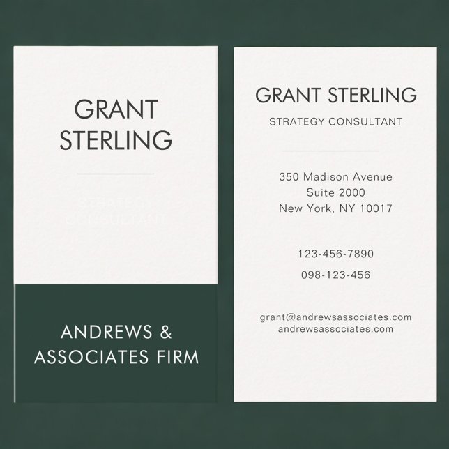 Green Elegant Modern Corporate Business Card (Creator Uploaded)