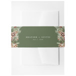 Green Elegant Pine Invitation Belly Band<br><div class="desc">Green Elegant Pine Invitation Belly Band. Add a finishing touch to your wedding invitations with our green Elegant Pine Invitation Belly Bands, part of the "Elegant Winter Pinecone Greenery Wedding Suite." This accessory brings a cohesive and elegant look to your stationery, tying everything together with the serene beauty of hand-painted...</div>