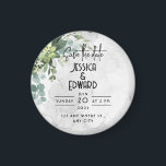 Green Elegant Wedding Watercolor Floral Minimal Magnet<br><div class="desc">Green elegant watercolor floral minimal design for an elegant wedding!</div>