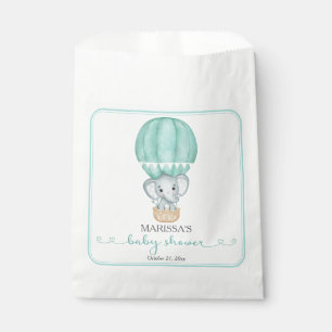 Green Elephant Gender Neutral Baby Shower Favour Bags