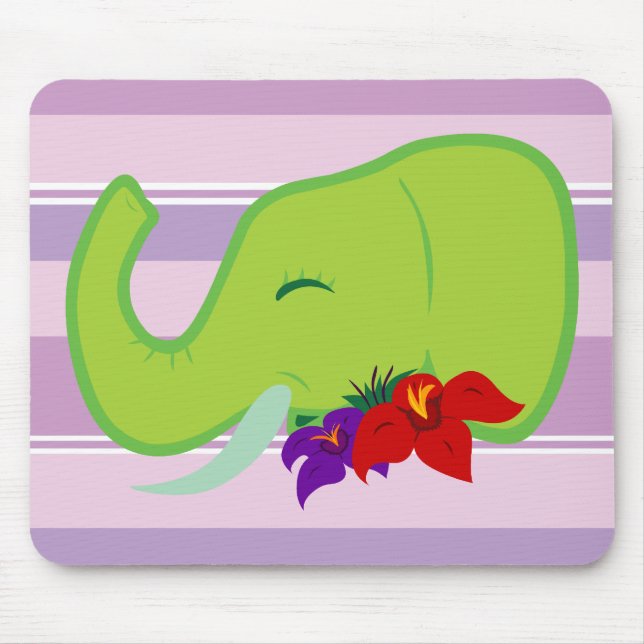 Green Elephant Mouse Mat (Front)