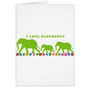 Green Elephants Walking