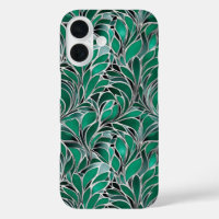 Green Emeral Silver Pattern