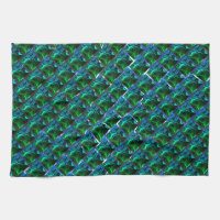 Green emerald and curves, under nickel grid