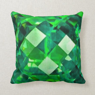 Green Emerald Birthstone Gem Cushion