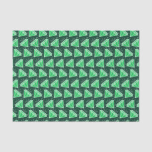 Green emerald gemstone graphic art tissue paper