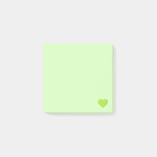 Green Emoji Heart Post-it Notes