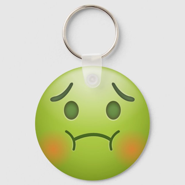 Green  emoji key ring (Front)