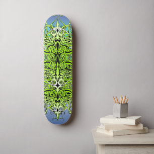 Green Empire Tribal Design Skateboard