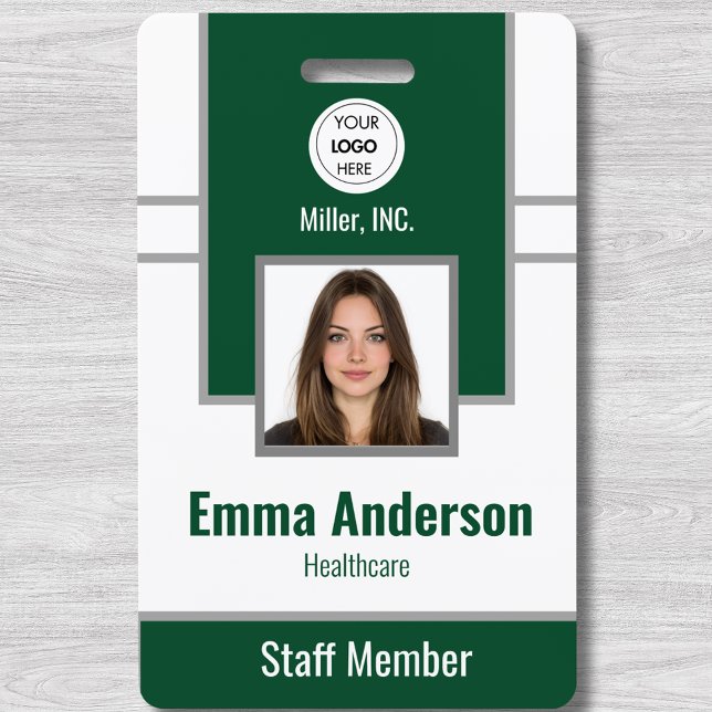 Green | Employee Photo ID Company Security Badge (Creator Uploaded)