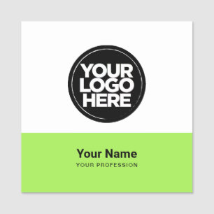 Green Employee Pin Name Tag or Magnetic with Logo