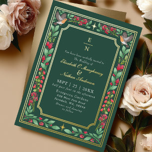 Green Enchanting Botanical Floral Garden Wedding