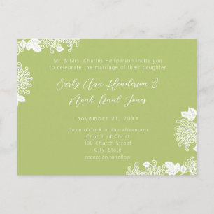 Green Enchantment Wedding Invitation