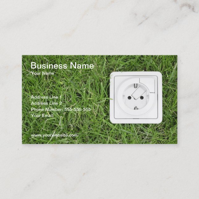 Green Energy Business Card (Front)