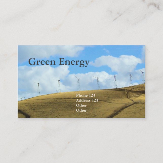 Green Energy Business Card (Front)