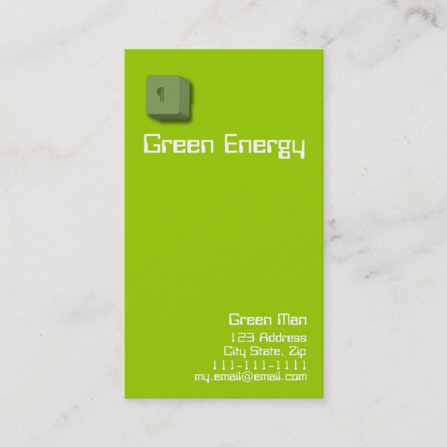 Green Energy Business Cards (Front)