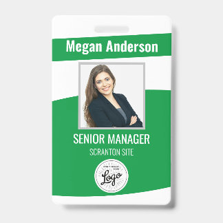 Green Energy Environment Employee Photo ID Badge