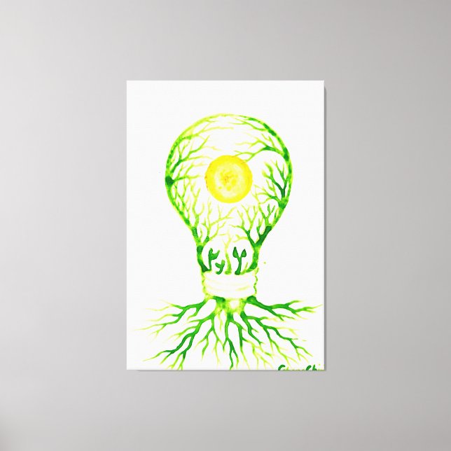 Green energy poster canvas print (Front)