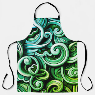 Green Energy Swirls  Apron