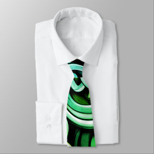 Green Energy Swirls  Tie