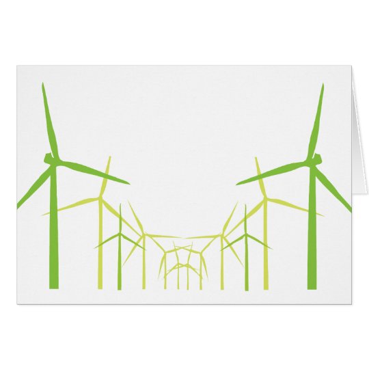 Green Energy Wind Turbine Windmill Card
