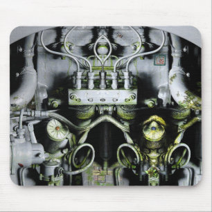 Green Engine Mouse Mat