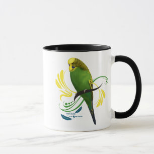 Green English Budgie Mug