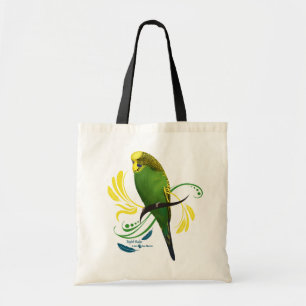 Green English Budgie Tote Bag
