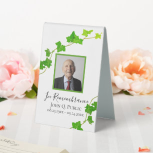 Green English Ivy Vine Celebration of Life Funeral