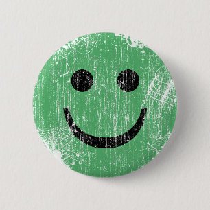 GREEN - ERODED AND AGED 6 CM ROUND BADGE