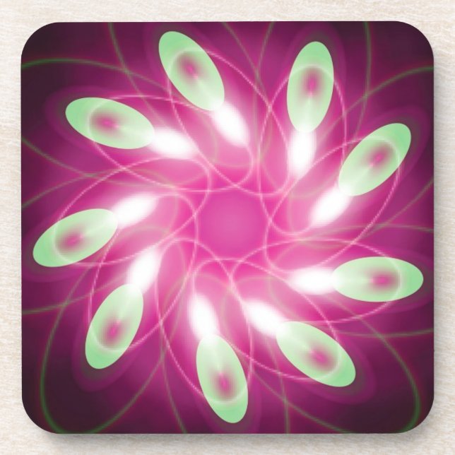 Green Escaping Purple Coaster (Front)