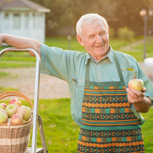 Green Ethnic Aztec Apron