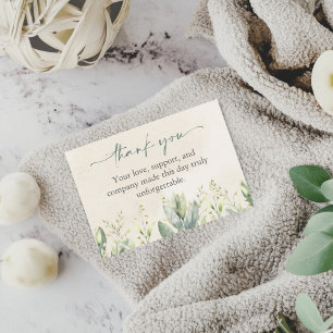 Green Eucalyptus Baby Shower Thank you Cards