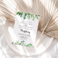 Green Eucalyptus Botanical Front & Back Wedding