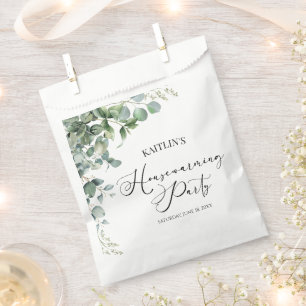 Green Eucalyptus Botanical Housewarming Party Favour Bags