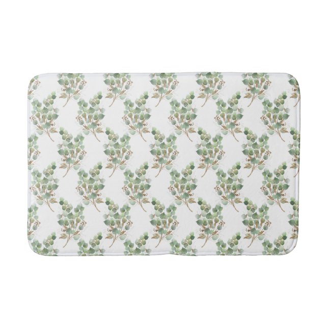 GREEN EUCALYPTUS BRANCH MULTI BATH MAT (Front)