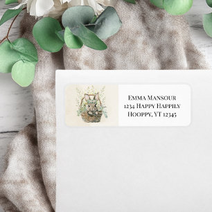 Green Eucalyptus Bunny Return Address