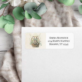 Green Eucalyptus Bunny Return Address