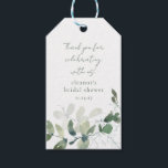 Green Eucalyptus Custom Bridal Shower Thank You  Gift Tags<br><div class="desc">Modern Botanical Eucalyptus Custom Bridal Shower Thank You Gift Tags</div>