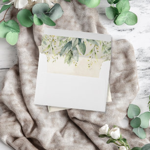Green Eucalyptus  Envelope