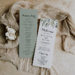 Green Eucalyptus Foliage Delight Wedding Program Programme<br><div class="desc">This green eucalyptus foliage delight wedding program is perfect for a modern wedding. The design features botanical watercolor hand-drawn elegant eucalyptus,  inspiring natural beauty.</div>