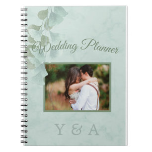 Green Eucalyptus Foliage Photo Wedding Planner Notebook