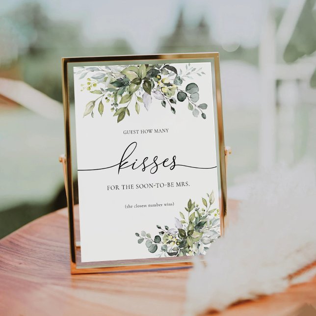 Green Eucalyptus Guest How Many Kisses Sign (Creator Uploaded)