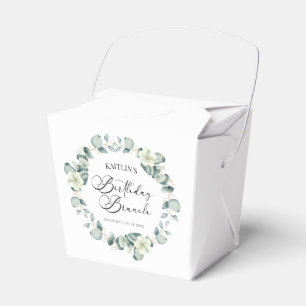 Green Eucalyptus Leaves Botanical Birthday Brunch Favour Box