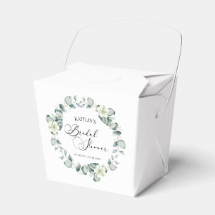 Green Eucalyptus Leaves Botanical Bridal Shower Favour Box