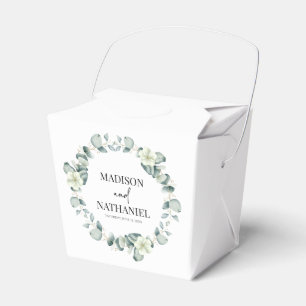 Green Eucalyptus Leaves Greenery Botanical Wedding Favour Box