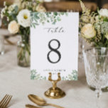 Green Eucalyptus Leaves Wedding Table Number Card<br><div class="desc">Green Eucalyptus Leaves Wedding Table Number Card. (1) Please customise this template one by one (e.g, from number 1 to xx) , and add each number card separately to your cart. (2) For further customisation, please click the "customise further" link and use our design tool to modify this template. (3)...</div>