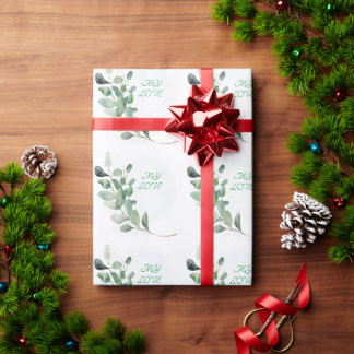 Green Eucalyptus Leaves Wrapping Paper