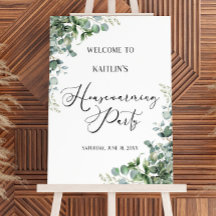 Green Eucalyptus Plant Housewarming Party Sign